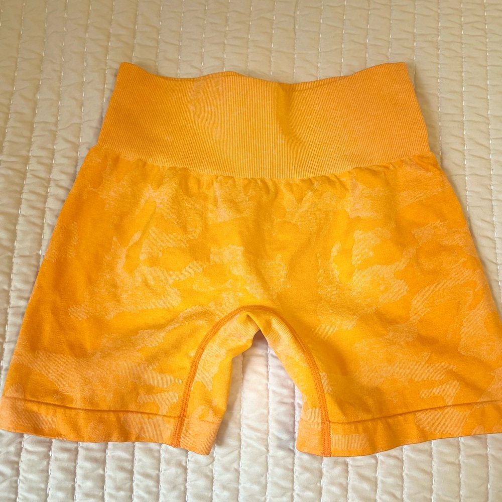 Bright Orange High-Waisted Shorts
